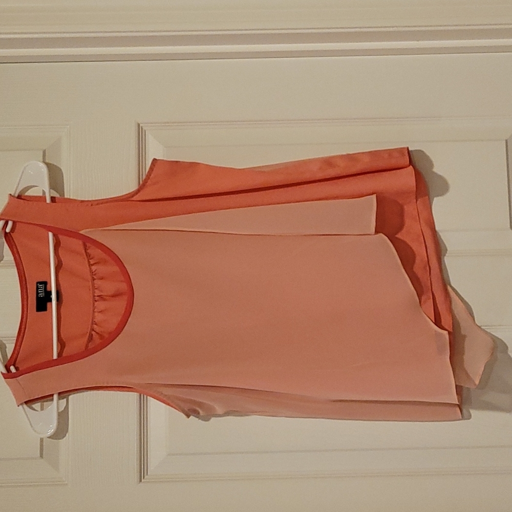 A.N.A coral tank top Sz M